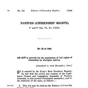 Native (Citizenship Rights) Act 1944 (WA)